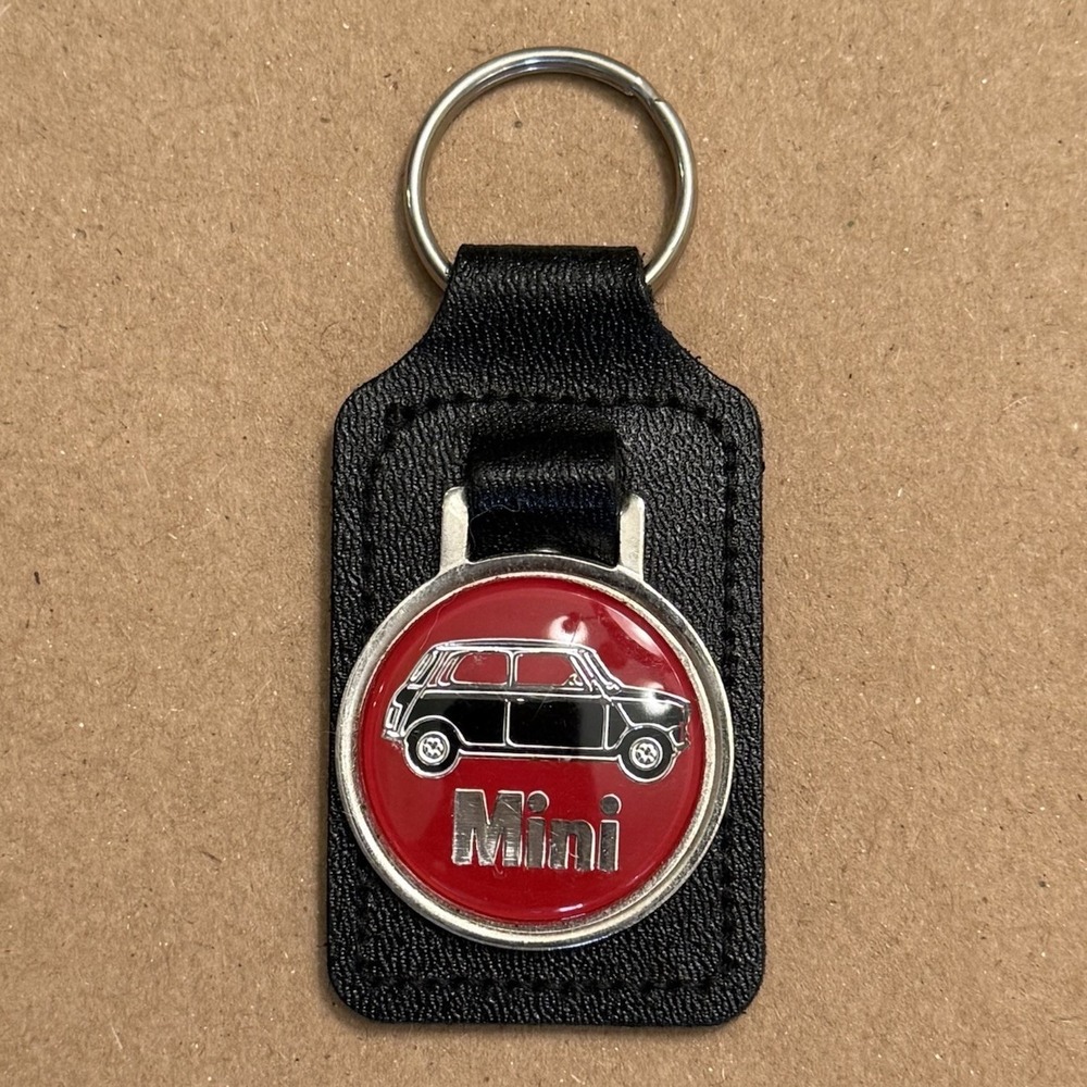 Mini Cooper Black Red Keychain Car Automobile England British